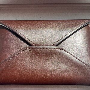 Coach Brown Leather Business Card Holder